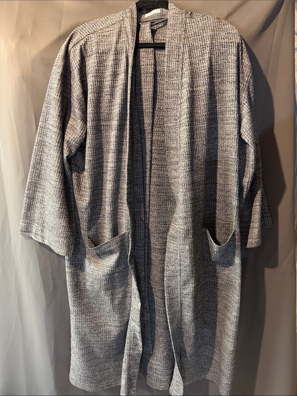 Women’s Open-Front Knit Coatigan in Heather Gray